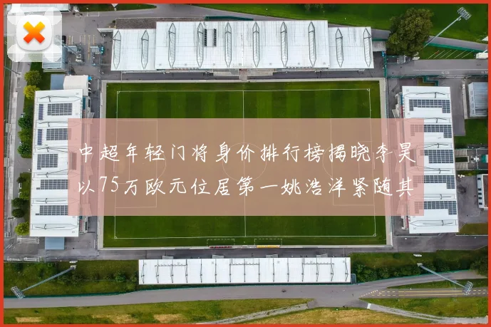 中超年轻门将身价排行榜揭晓李昊以75万欧元位居第一姚浩洋紧随其后